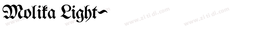 Molika Light字体转换